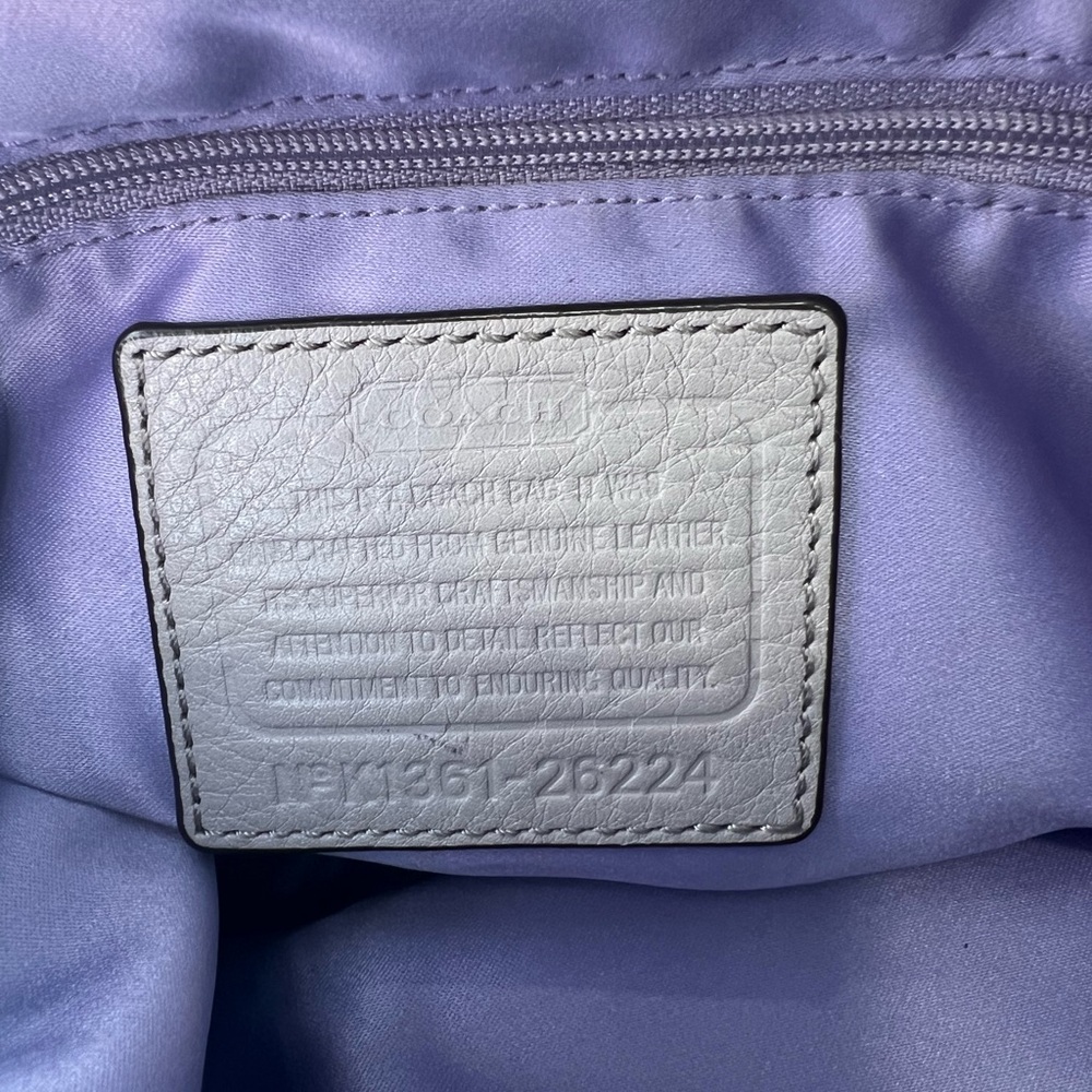 Coach Madison Phoebe leather shoulder bag in lavender color - Picture 10 of 12